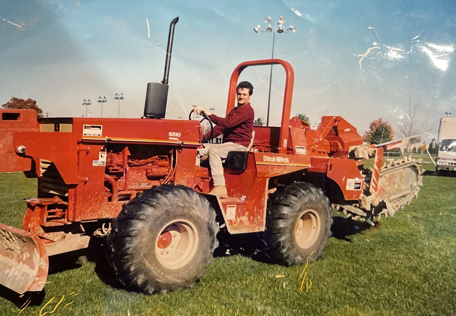 John on his first Ditch Witch in 1990.