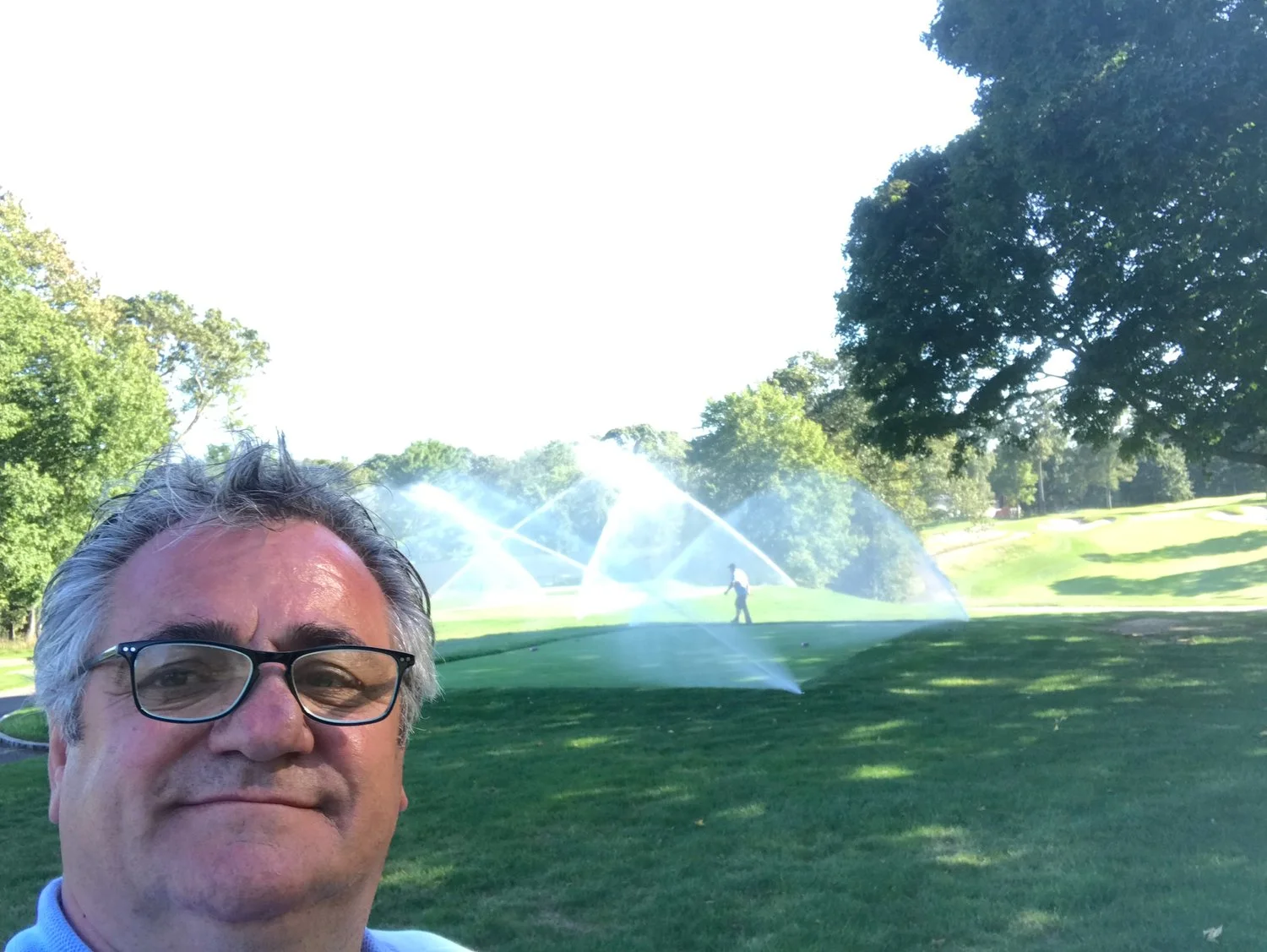 John at the irrigation check for Mill River Club in 2017.