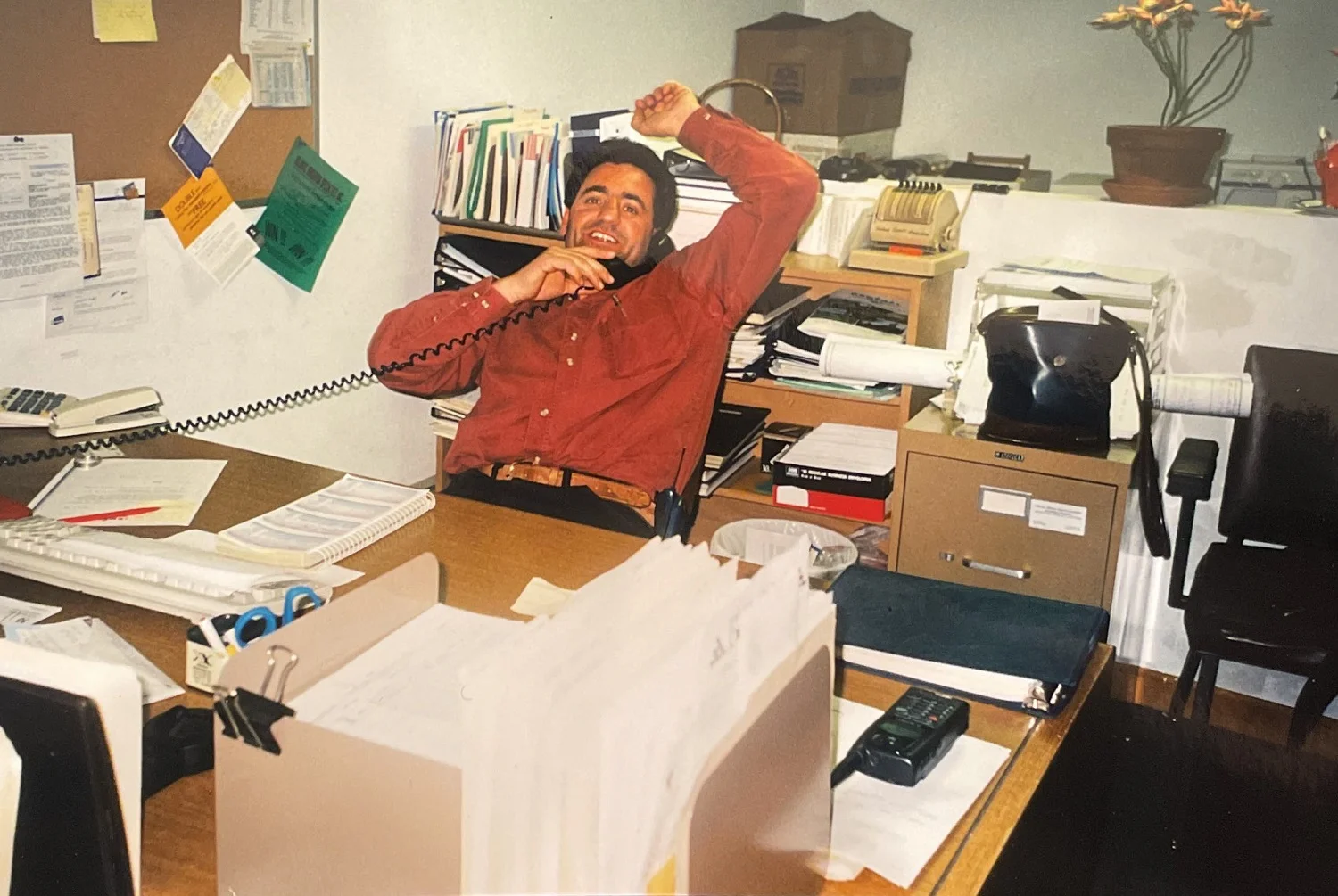 John in the basement office of his home in 1997.
